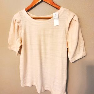 Loft tee, small, cream